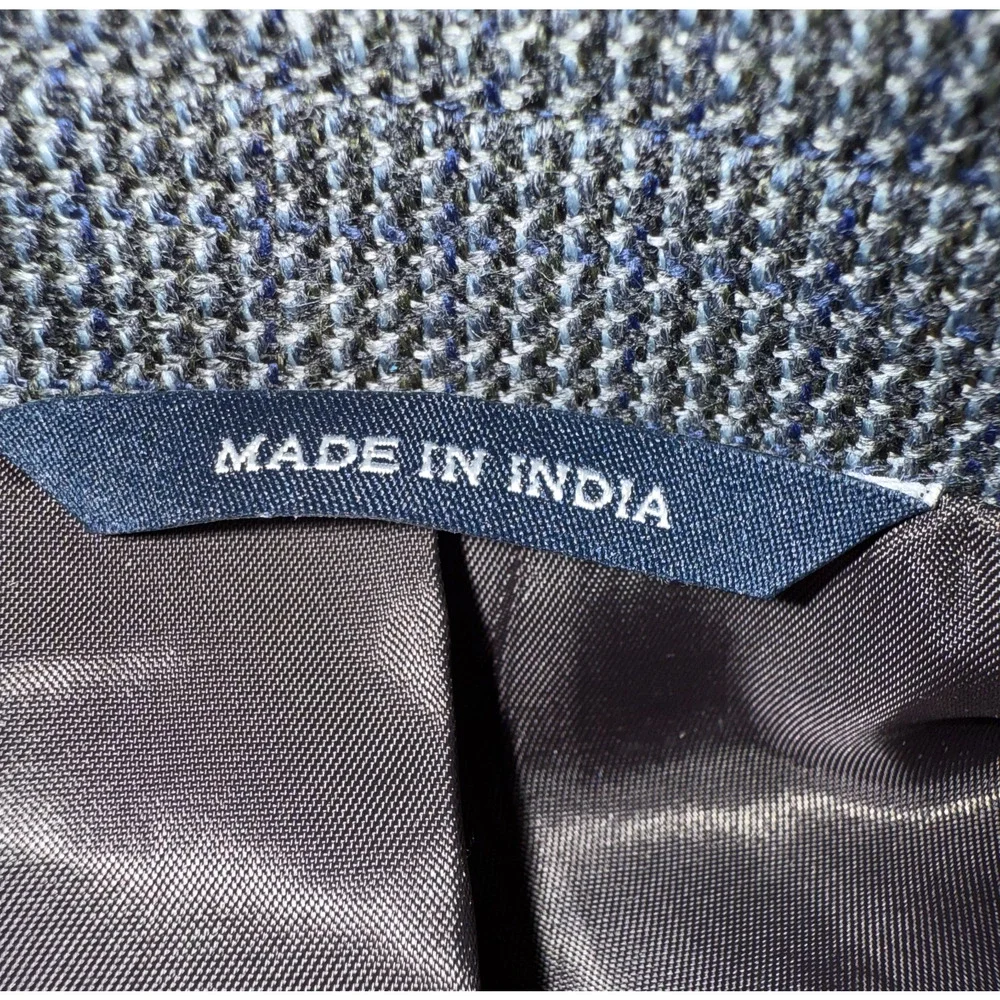 Ralph Ralph Lauren Blazer Mens 54R 100% Wool Blue Tweed Big Tall Vintage Y2K 90s